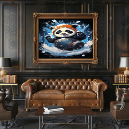 Winter Adventure Panda Poster