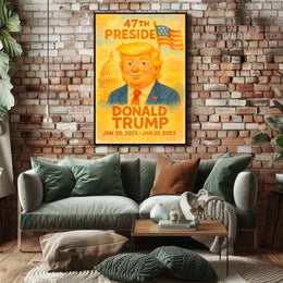 Donald Trump Optimism Pop Art Patriotic Poster