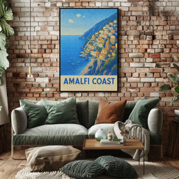 Amalfi Coast Poster Wall Art For Coastal Decor And Travel