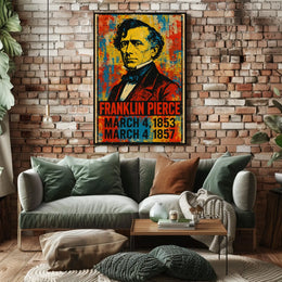 Franklin Pierce 14th President of the United States Street Art Mashup Poster