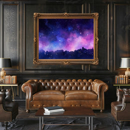 Celestial Cityscape Poster PosterGoat
