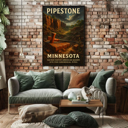 Pipestone Sacred Native American Poster