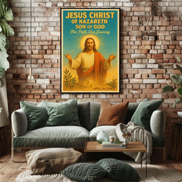 Sacred Jesus Vintage Art Religious Heritage Poster