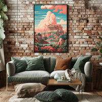 Ancient Greek Temple Surrealism Cultural or Heritage Poster