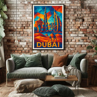 Vibrant Dubai Poster Premium Archival Print 18x24 For Homes