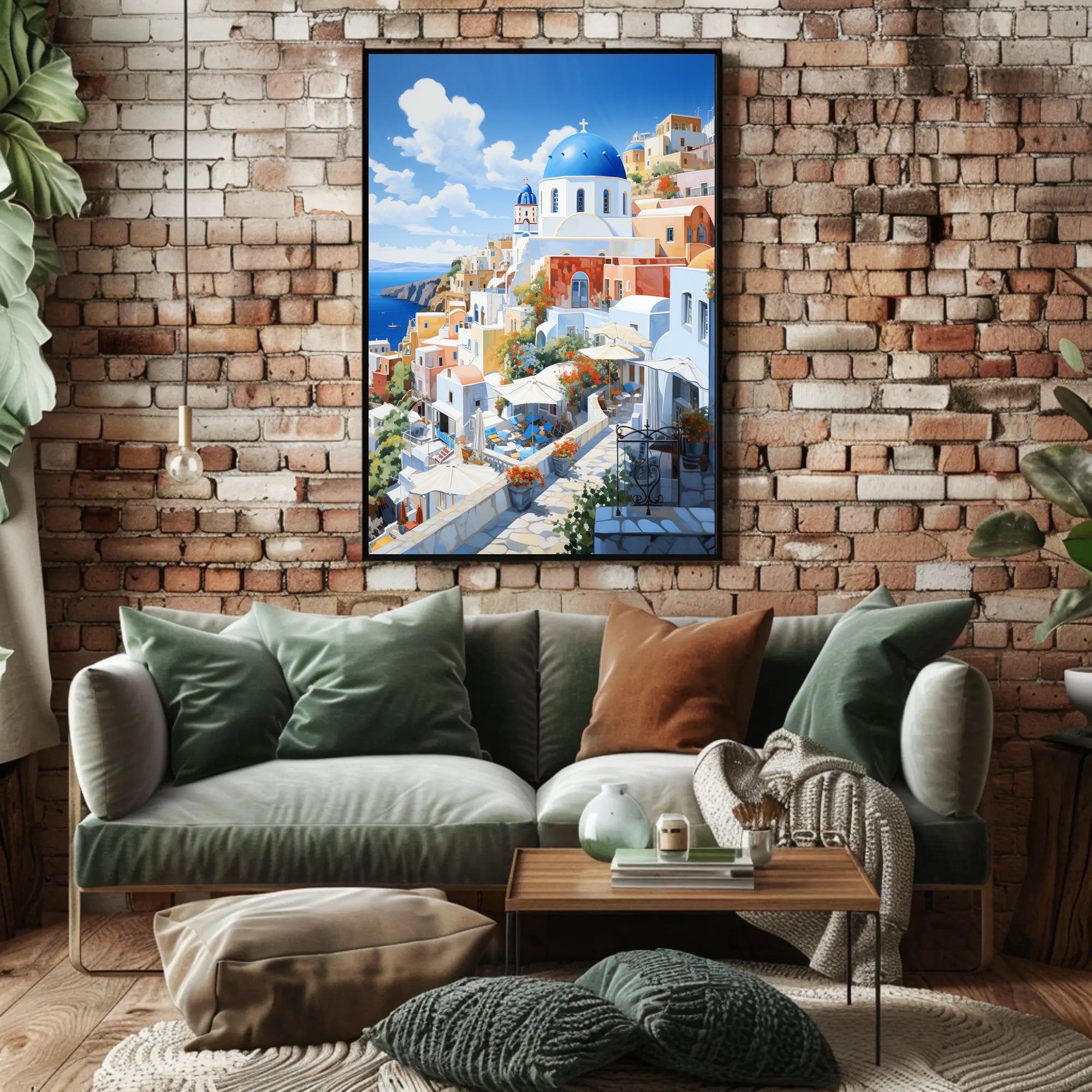 Santorini Serenity Poster