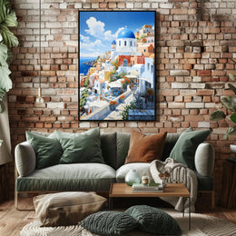 Santorini Serenity Poster