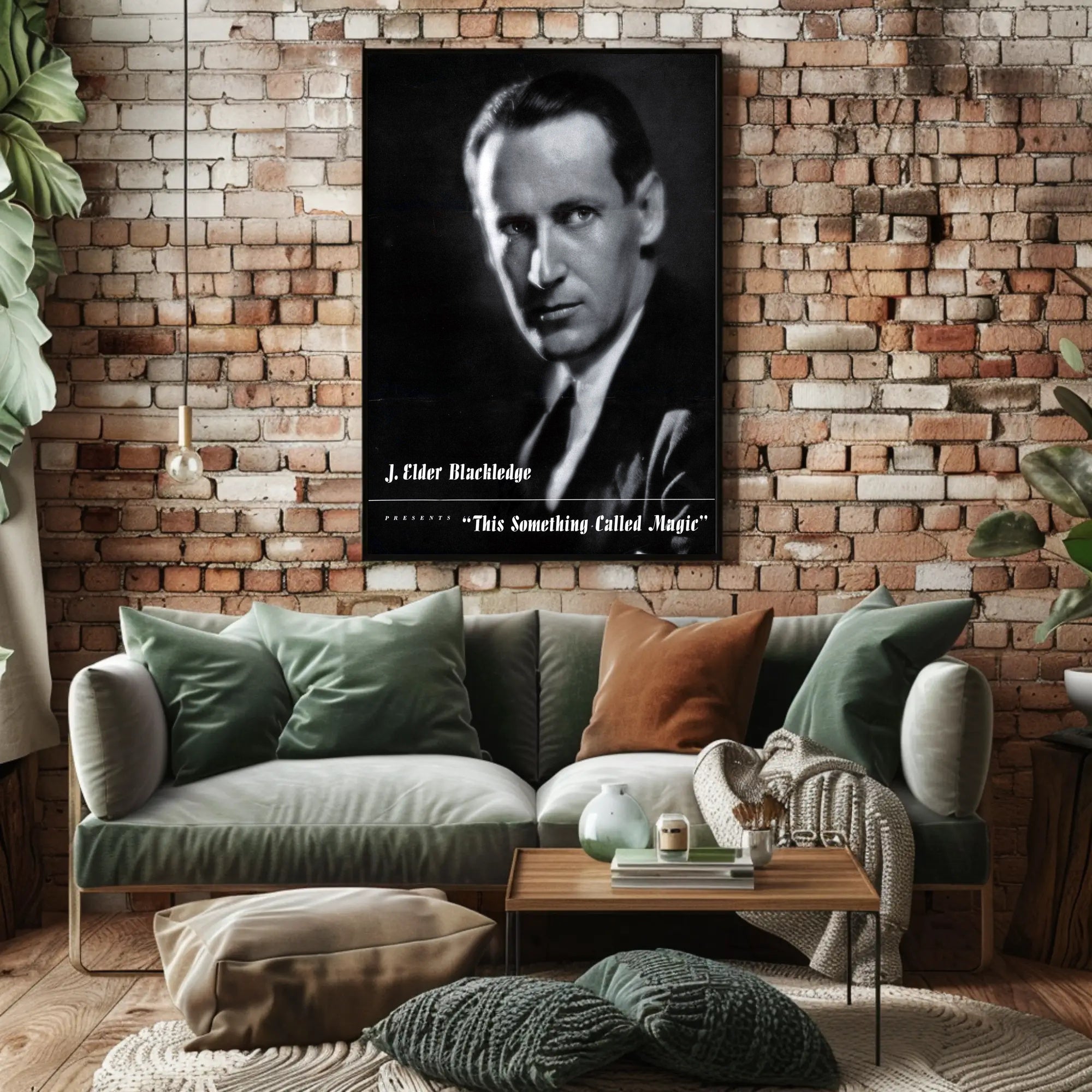 Vintage Magician Portrait from 1930s-50s Cultural Poster