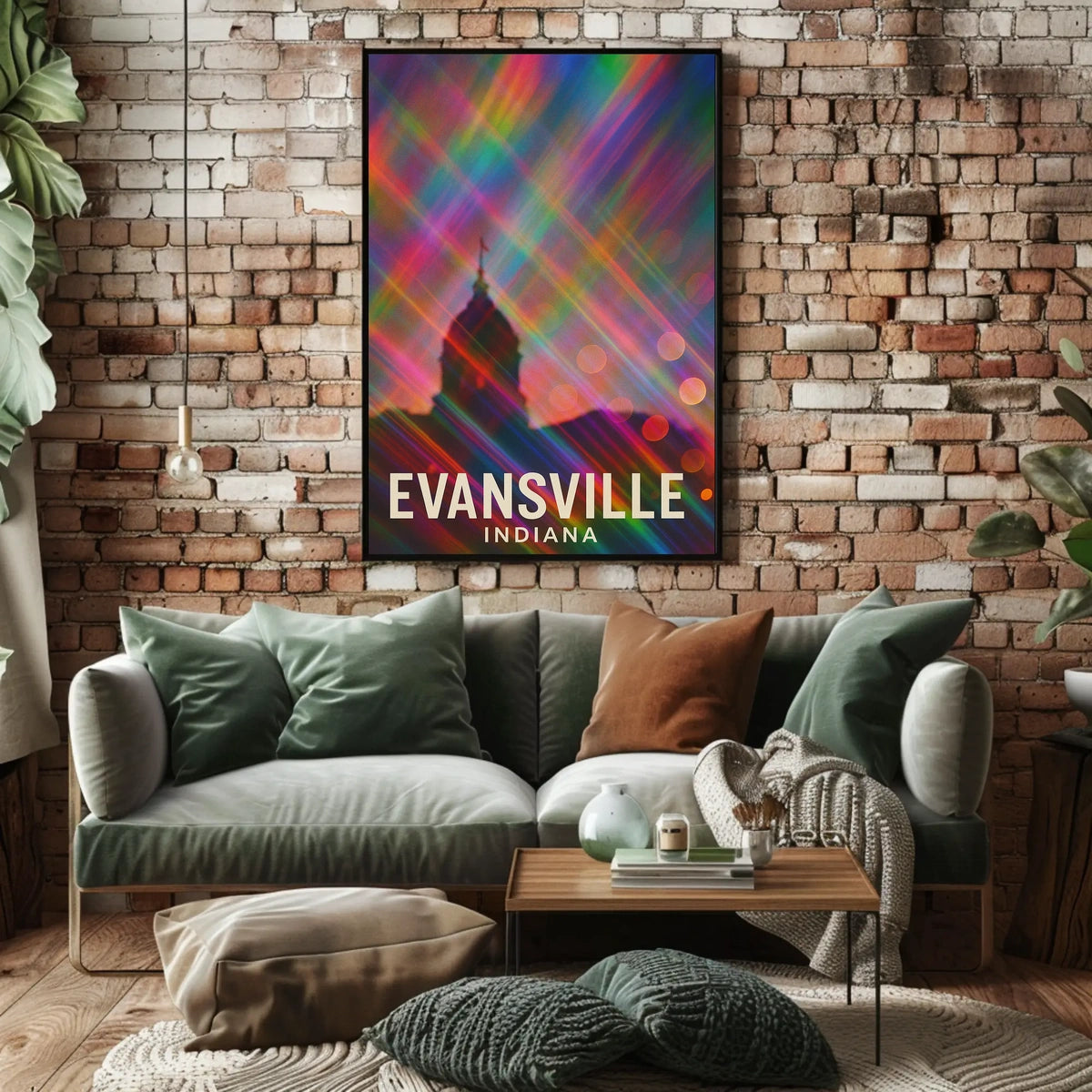 Evansville Indiana Scenic Travel Realism Poster