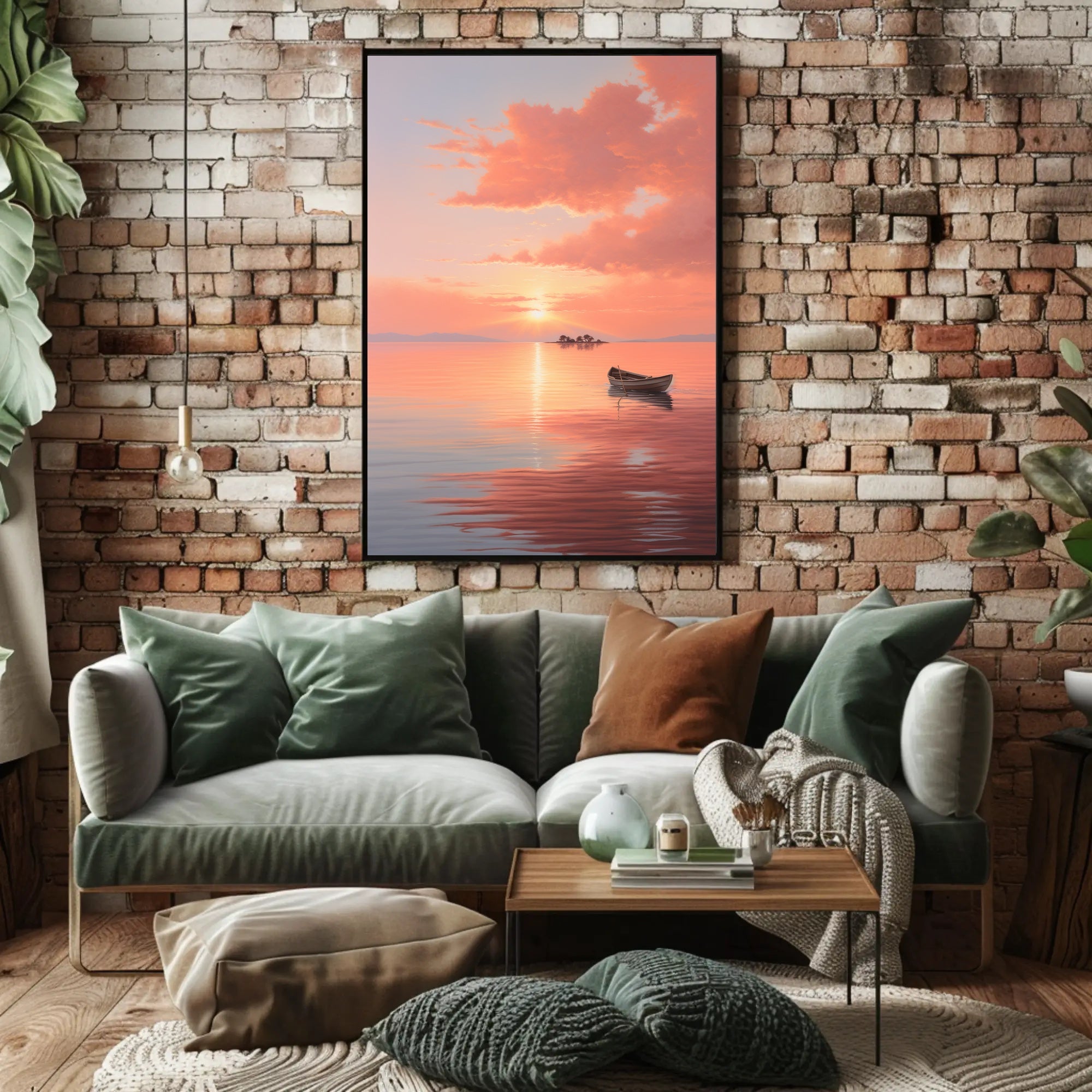 Serene Sunset Glow: Abstract, Artistic, or Pop Culture Poster