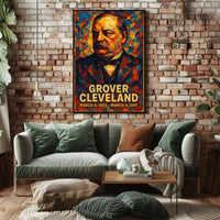 Grover Cleveland 24th President of the United States Glitch Hop Art Poster