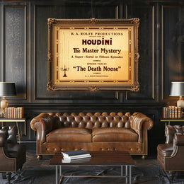 Houdini Vintage Film Serial Advertisement Cultural Poster