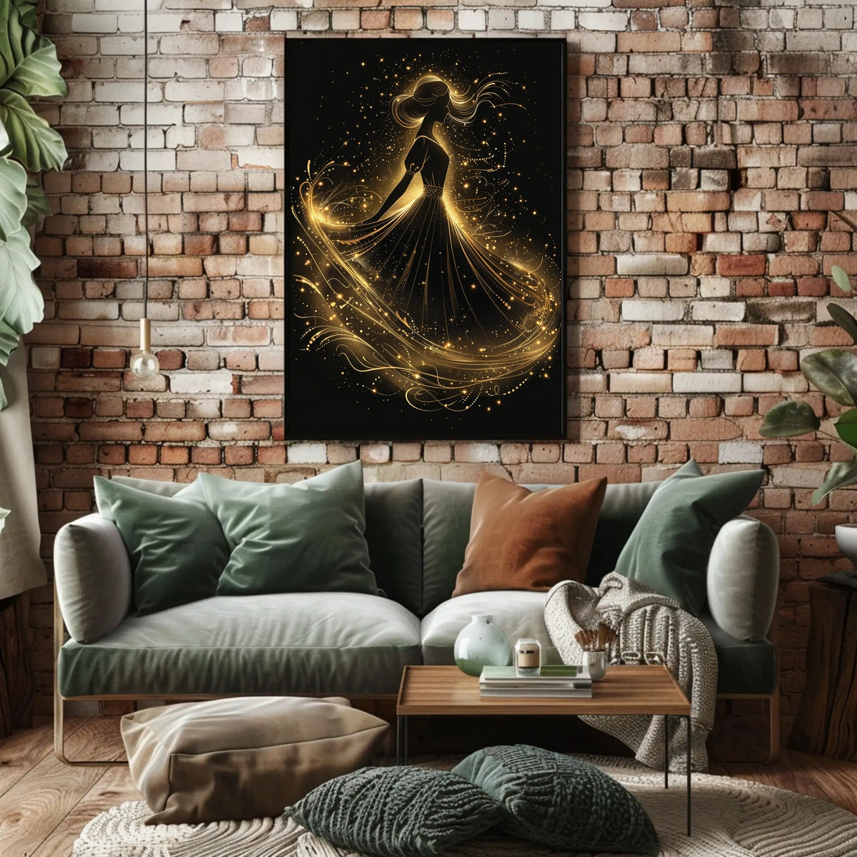 Elegant Dancing Woman Abstract Art Poster