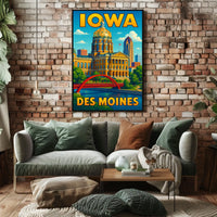 Iowa State Capitol Des Moines Poster
