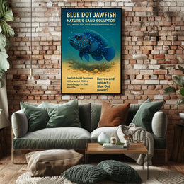 Blue Dot Jawfish NatureS Sand Poster