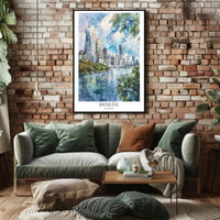 Brisbane Skyline Poster PosterGoat