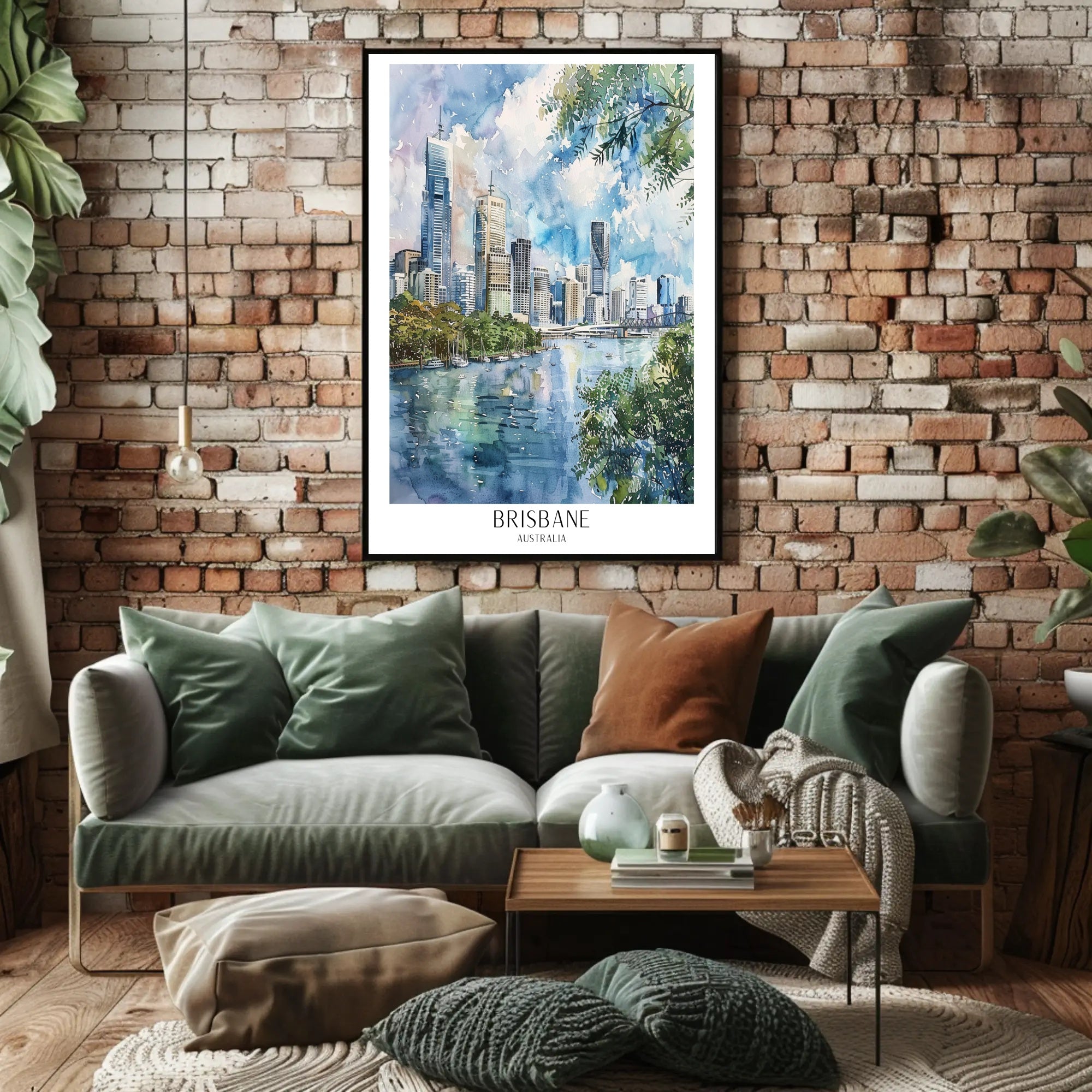 Brisbane Skyline Poster PosterGoat