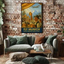 Fly Munich Where Tradition Takes Flight Poster