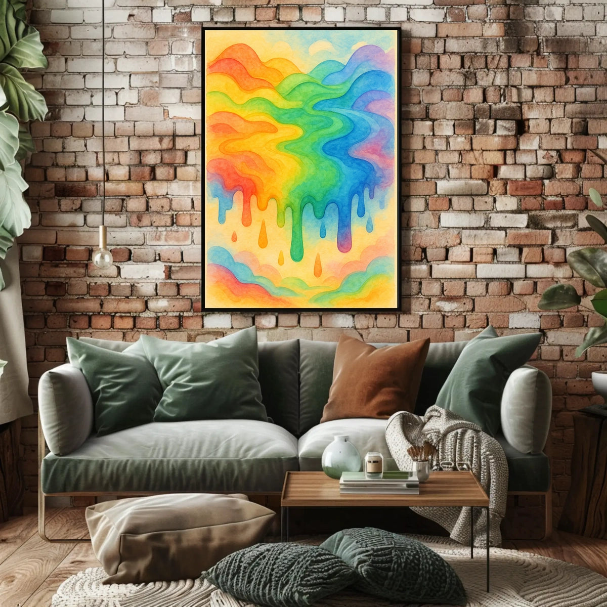 The poster displays an abstract, vibrant scene of flowing rainbow colors. The core Travel Poster