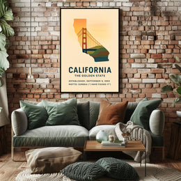 California Vintage Style Art Poster - Cultural or Heritage Poster