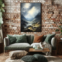 Majestic Mountain Landscape Art Print National Park Poster