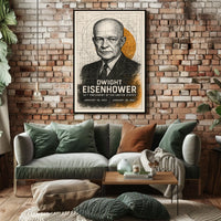 Dwight D. Eisenhower Presidential Vintage Art Historical Poster