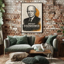Dwight D. Eisenhower Presidential Vintage Art Historical Poster