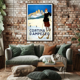 Cortina DAmpezzo Ski Resort Poster