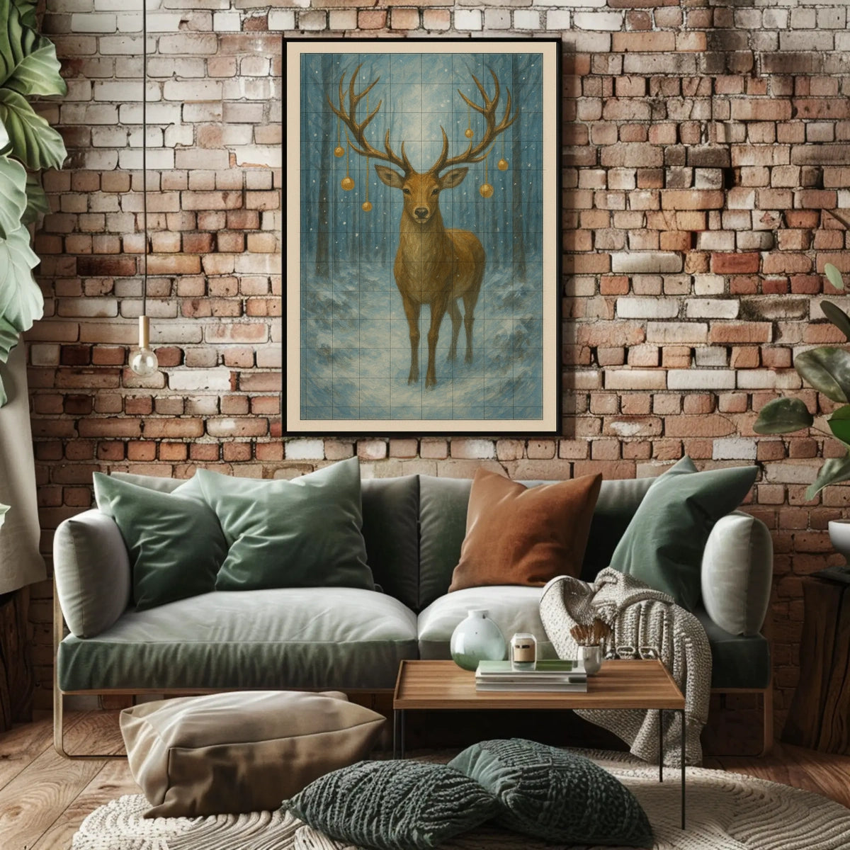 Enchanted Winter Stag Poster