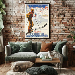 Skiing in the Dolomites Poster PosterGoat