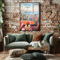 Scenic Yokohama Interior View Modern Urban Cityscape Poster