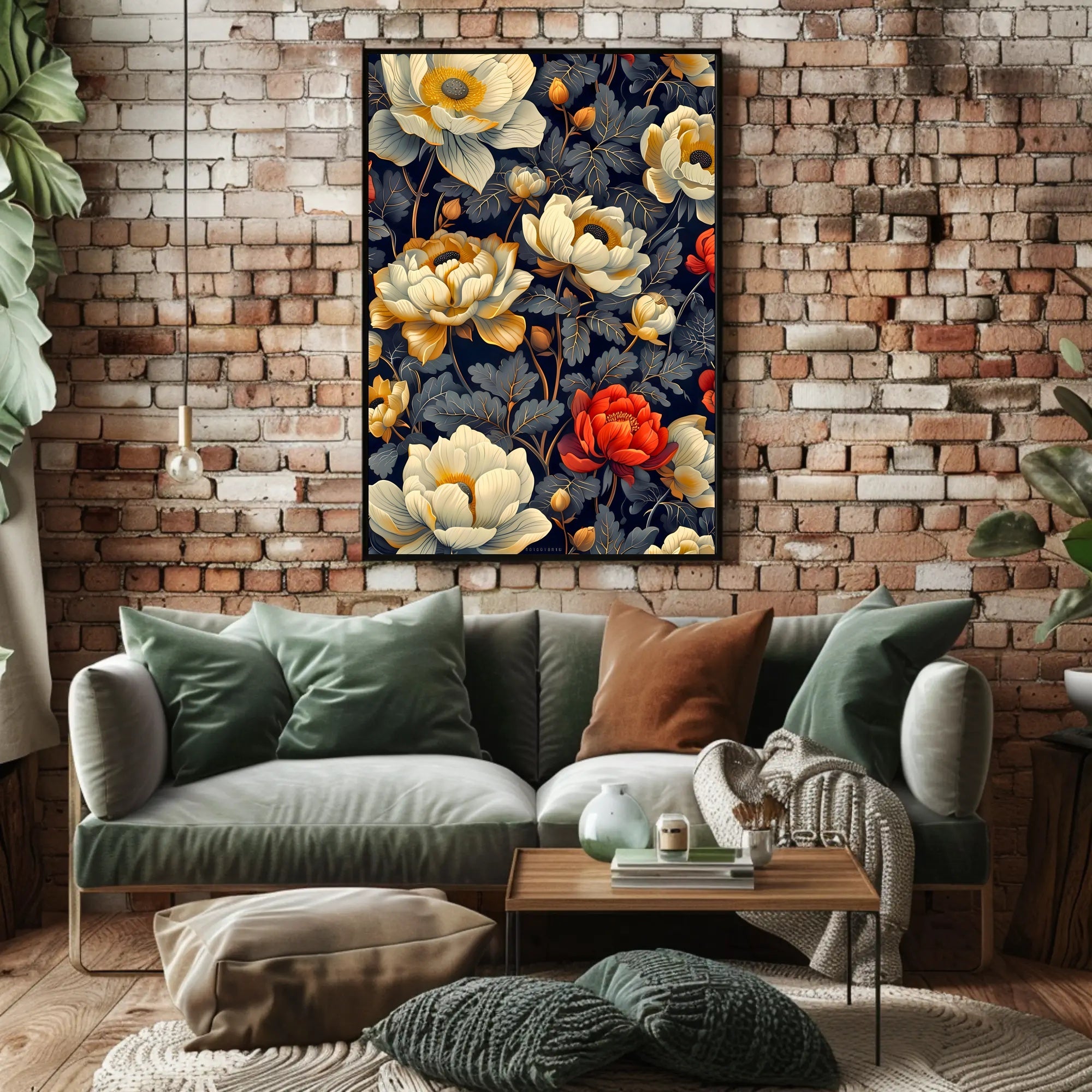 Floral Elegance Wall Art Print for Home Decor