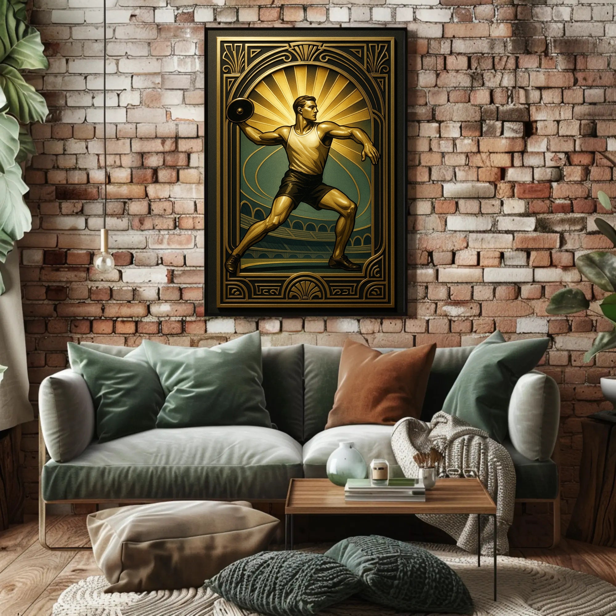 Art Deco Athlete Poster