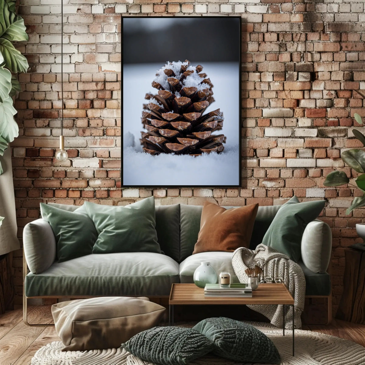 Winter Pinecone Poster