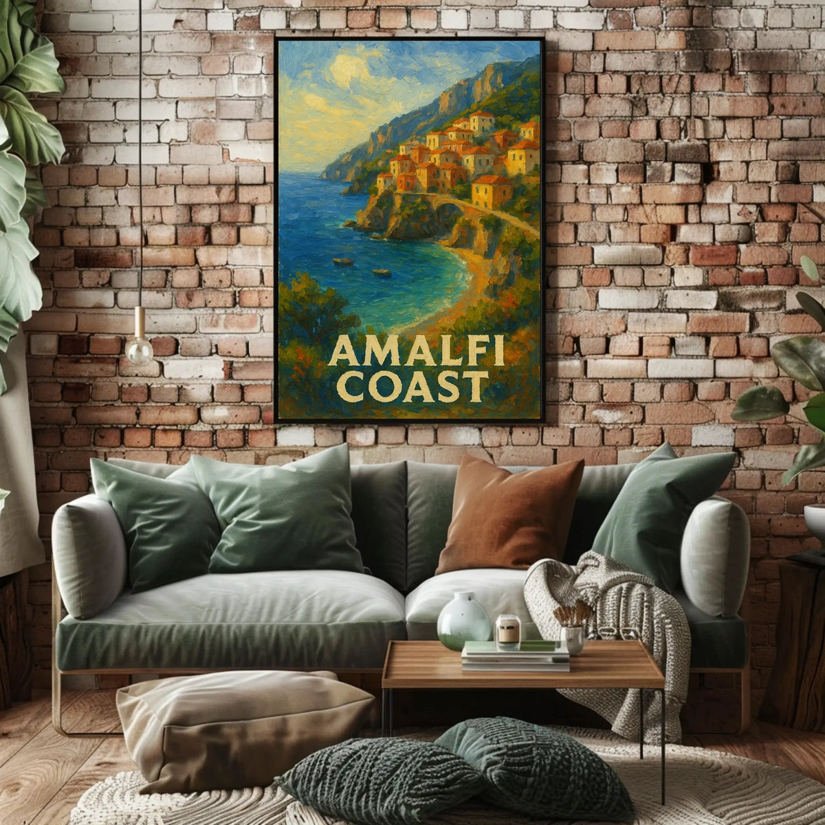 Amalfi Coast Poster Art Print For Home Decor And Gift