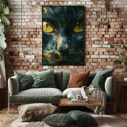 Mystical Feline Portrait Art Print Decor PosterGoat