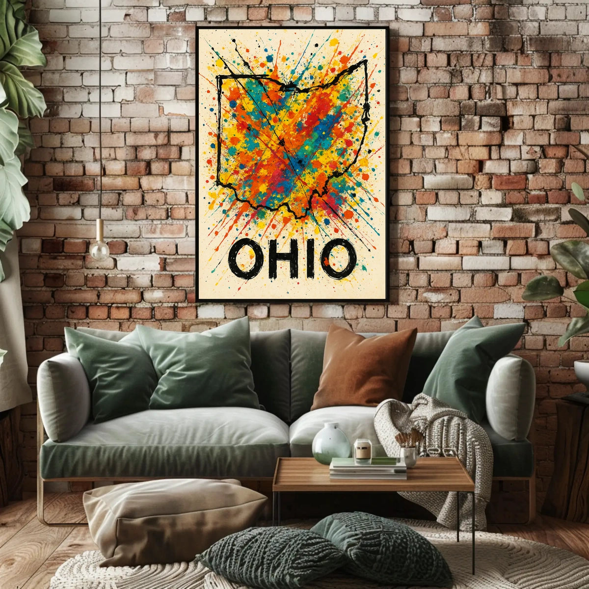 Ohio Splash Art Poster