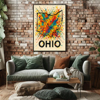 Ohio Splash Art Poster