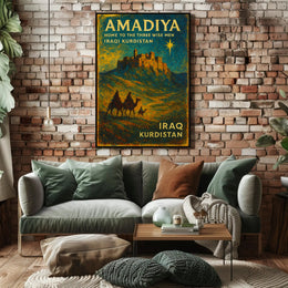 Kurdistan Amadiya Starry Fortress Impresses Cultural or Heritage Poster