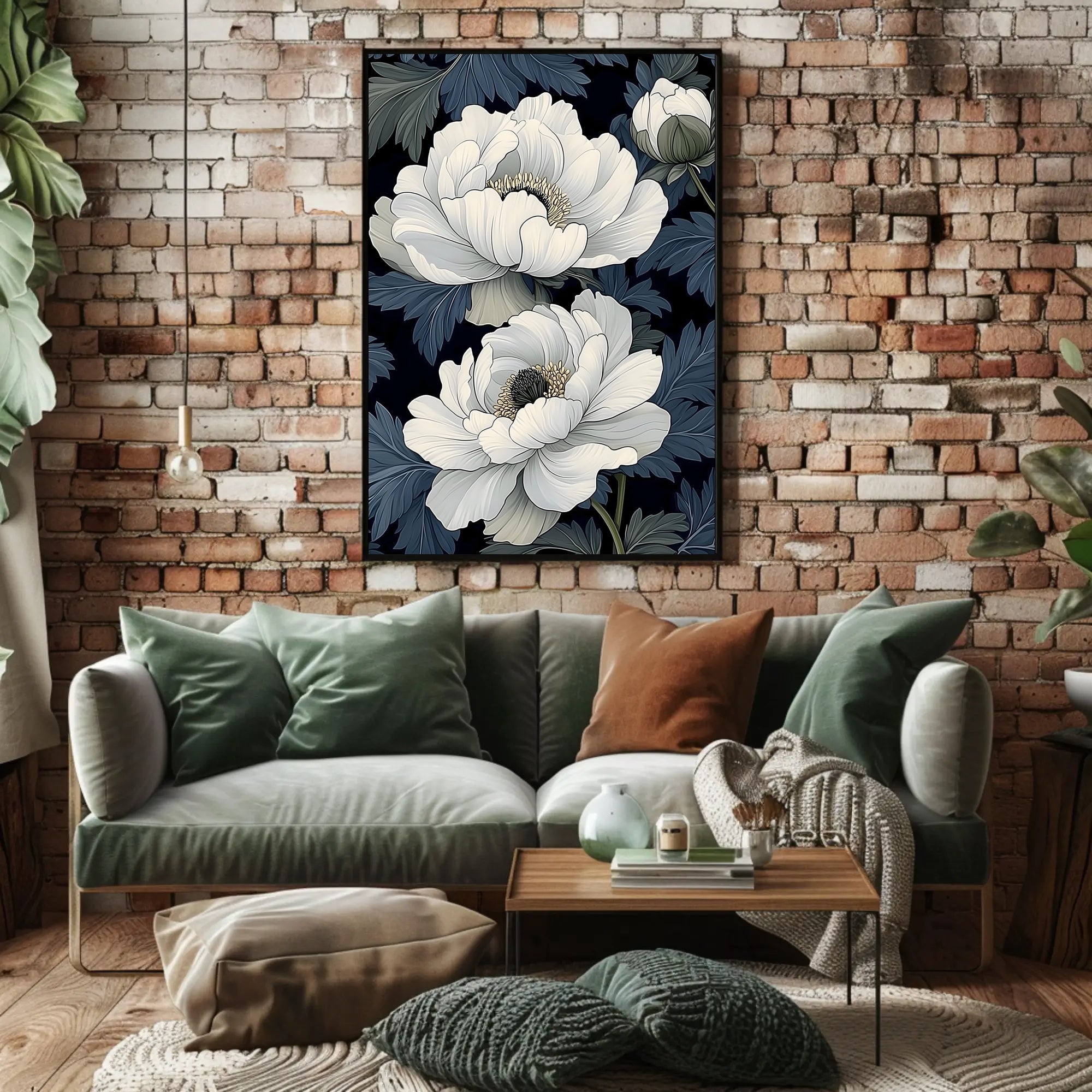 Elegant Floral Design Wall Art Print
