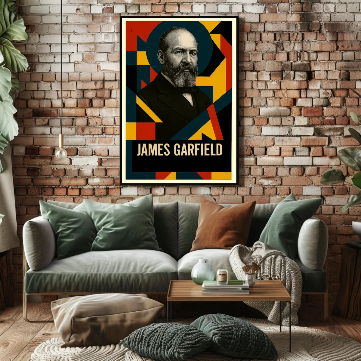 James A. Garfield 20th President of the United States Abstract Pop Poster