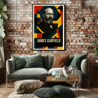 James A. Garfield 20th President of the United States Abstract Pop Poster