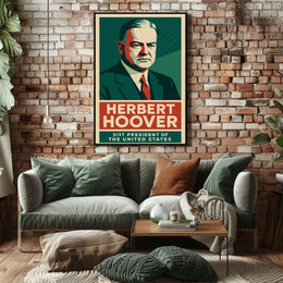 Hoover Thirty First President Art Deco Collectors Poster