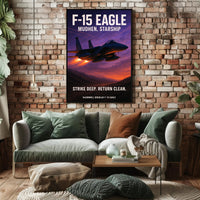 F-15 Eagle Mudhen, Starship Poster PosterGoat