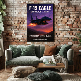 F-15 Eagle Mudhen, Starship Poster PosterGoat
