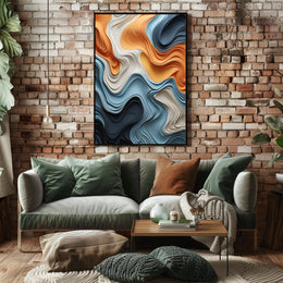 Abstract Paper Cutout Design: Artistic Poster