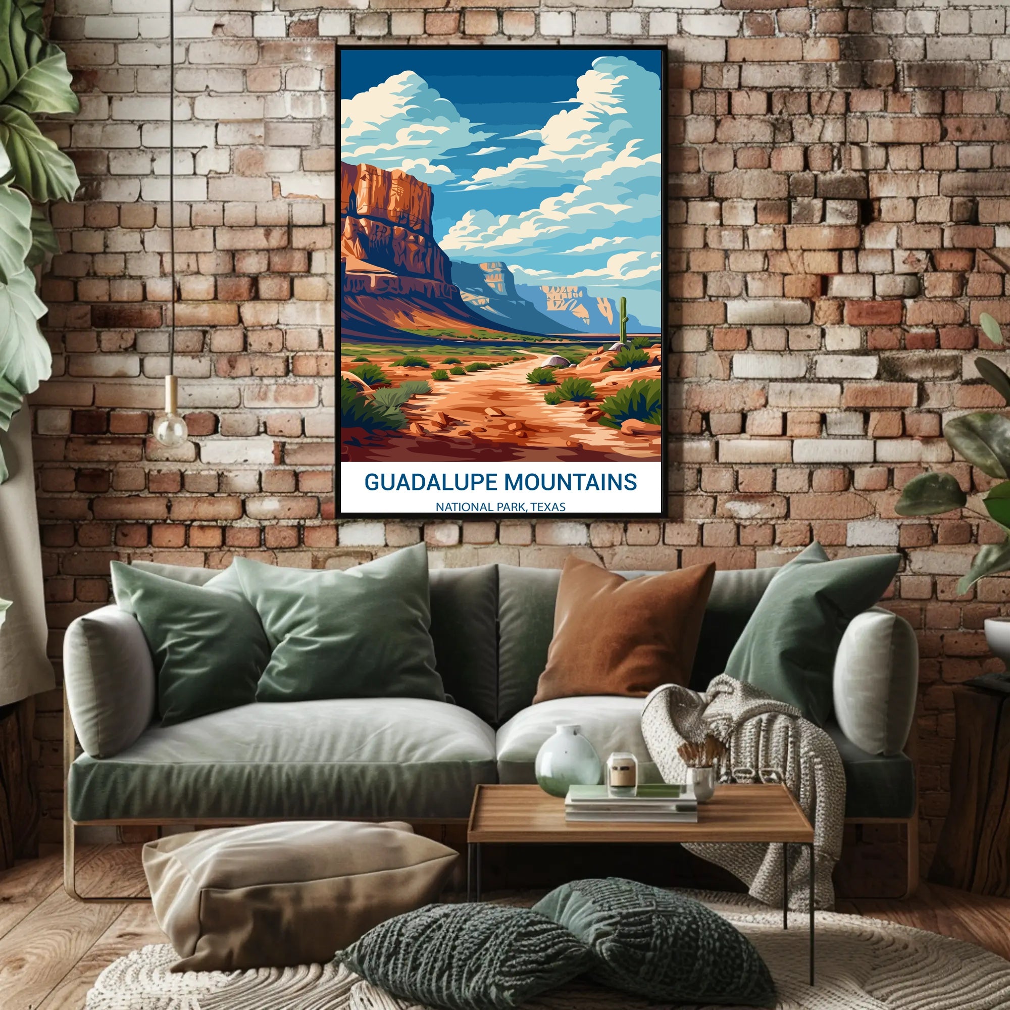 Guadalupe Mountains Vintage Art National Park Poster