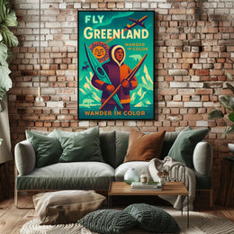 Wander In Color Fly Greenland Poster