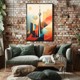 CN Tower in Toronto Skyline Travel Poster