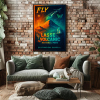 Fly to Lassen Volcanic National Park Poster
